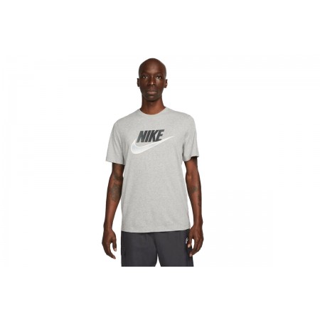 Nike Ανδρικό Κοντομάνικο T-Shirt Γκρι (DZ5171 063)