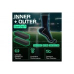 Lux Sports Soccer Grip Unisex Ποδοσφαιρικές Ψηλές Kάλτσες Λευκές, Μαύρες