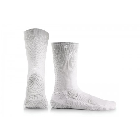 Lux Sports Soccer Grip Unisex Ποδοσφαιρικές Ψηλές Kάλτσες Λευκές, Γκρι
