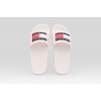 Tommy Jeans Flag Pool Ανδρικές Παντόφλες Λευκές