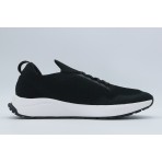 Tommy Jeans Runner Knitted Ανδρικά Sneakers Μαύρα, Λευκά