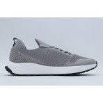 Tommy Jeans Runner Knitted Ανδρικά Sneakers Γκρι, Εκρού, Μαύρα