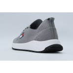 Tommy Jeans Runner Knitted Ανδρικά Sneakers Γκρι, Εκρού, Μαύρα