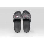 Tommy Jeans Jacquard Strap Ανδρικές Παντόφλες Μαύρες, Ανθρακί