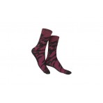 Eat My Socks Red Wine Unisex Ψηλές Κάλτσες Μπορντό, Μαύρες 1 Ζευγάρι