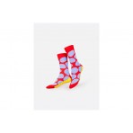 Eat My Socks Salty Chips Unisex Ψηλές Κάλτσες Κόκκινες, Λιλά, Κίτρινες 1 Ζευγάρι