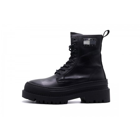 Tommy Jeans Tjw Foxing Lace Up Leather Boot Μποτάκια Μόδας 