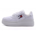 Tommy Jeans Retro Basket Flatform Γυναικεία Sneakers Λευκά