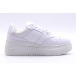 Tommy Jeans Retro Basket Flatform Γυναικεία Sneakers Λευκά