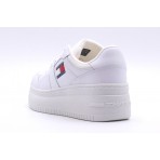 Tommy Jeans Retro Basket Flatform Γυναικεία Sneakers Λευκά