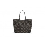 Guess Eco Victtoria Γυναικεία Shopper Τσάντα Καφέ, Μπεζ
