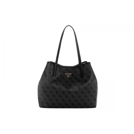 Guess Victtoria Logo 2 In 1 Γυναικεία Τσάντα Tote Μαύρη