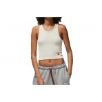 Jordan x Teyana Taylor Γυναικείο Αμάνικo Crop Top Εκρού