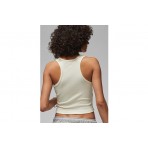 Jordan x Teyana Taylor Γυναικείο Αμάνικo Crop Top Εκρού