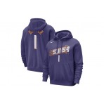 Nike NBA Phoenix Suns Devin Booker Ανδρικό Φούτερ με Κουκούλα Μωβ