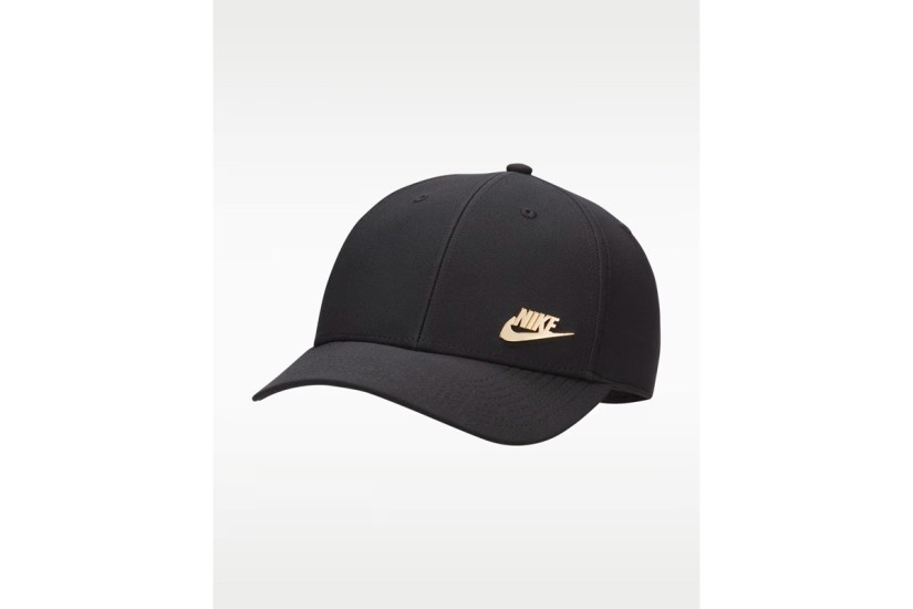 Nike Dri-FIT Club Metal Logo Καπέλο Strapback Μαύρο, Χρυσό