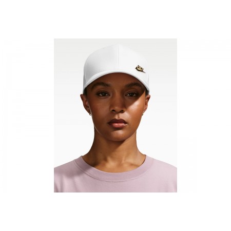 Nike Dri-FIT Club Structured Metal Logo Καπέλο Strapback Λευκό
