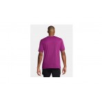 Nike Track Club Dri-FIT Ανδρικό Κοντομάνικο T-Shirt Μωβ