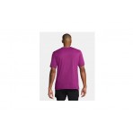 Nike Track Club Dri-FIT Ανδρικό Κοντομάνικο T-Shirt Μωβ