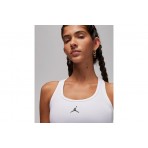 Jordan Sport Jumpman Medium Support Γυναικείο Αθλητικό Μπουστάκι Λευκό, Μαύρο