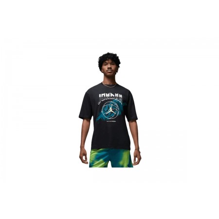 Jordan Jumpman Ανδρικό Κοντομάνικο T-Shirt Μαύρο (FB7445 010)