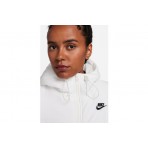 Nike Classic Puffer Γυναικείο Puffer Μπουφάν με Κουκούλα Λευκό