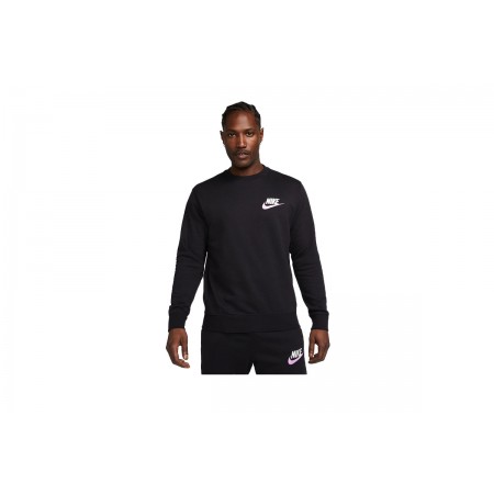 Nike Sportswear Club Fleece Ανδρική Μακρυμάνικη Μπλούζα Μαύρη
