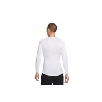 Nike Pro Dri-FIT Tight Ανδρική Μακρυμάνικη Μπλούζα Λευκή