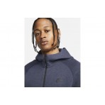 Nike Sportswear Tech Fleece Ζακέτα Με Κουκούλα Μπλε Σκούρα