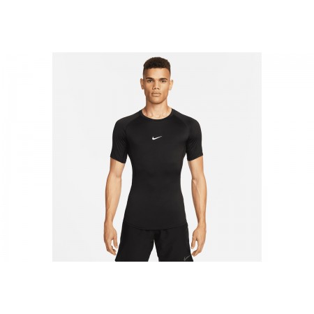 Nike Pro Dri-Fit Fitness Ανδρικό Κοντομάνικο T-Shirt Μαύρο