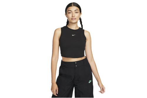 Nike Sportswear Chill Knit Crop Top Αμάνικο Γυναικείο (FB8279 010)