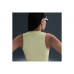 Nike Sportswear Chill Knit Γυναικείο Αμάνικο Crop Top Λαχανί