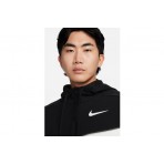 Nike Dri-FIT Fleece Ανδρική Ζακέτα με Κουκούλα Μαύρη