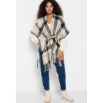 Funky Buddha Γυναικεία Πλεκτή Κάπα (FBL006-127-10-OFF-WHITE)