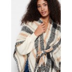 Funky Buddha Γυναικεία Πλεκτή Κάπα (FBL006-127-10-OFF-WHITE)