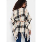 Funky Buddha Γυναικεία Πλεκτή Κάπα (FBL006-127-10-OFF-WHITE)