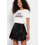 Funky Buddha Γυναικεία Μίνι Φούστα (FBL006-402-14-BLACK)