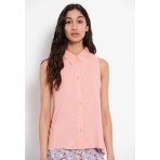 Funky Buddha Γυναικείο Πουκάμισο (FBL007-101-05-APRICOT)