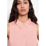 Funky Buddha Γυναικείο Πουκάμισο (FBL007-101-05-APRICOT)