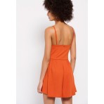 Funky Buddha Γυναικεία Ολοσ. Φόρμα-Σορτς. (FBL007-101-12-ORANGE-RUST)