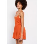 Funky Buddha Γυναικεία Ολοσ. Φόρμα-Σορτς. (FBL007-101-12-ORANGE-RUST)