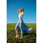 Funky Buddha Γυναικεία Φούστα Midi-Maxi (FBL007-105-14-TRANQUIL-BLUE)