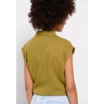 Funky Buddha Γυναικείο Πουκάμισο Casual (FBL007-115-05-OLIVE-OIL)