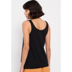 Funky Buddha Μπλούζα Αμάνικη Γυναικεία (FBL007-183-04-BLACK)