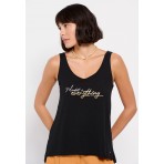 Funky Buddha Μπλούζα Αμάνικη Γυναικεία (FBL007-183-04-BLACK)