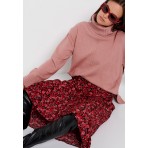 Funky Buddha Φούστα Μidi Γυναικεία (FBL008-108-14-RED)