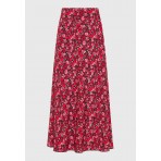 Funky Buddha Φούστα Μidi Γυναικεία (FBL008-108-14-RED)