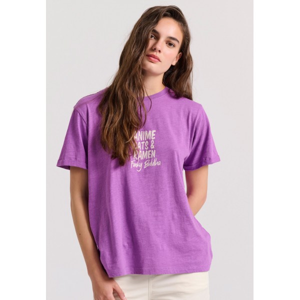 Funky Buddha T-Shirt Γυναικείο (FBL009-156-04-VIVID-PURPLE)