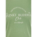 Funky Buddha Γυναικείο Κοντομάνικο T-Shirt Λαδί