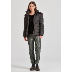 Funky Buddha Γυναικείο Καπιτονέ Puffer Μπουφάν Μαύρο